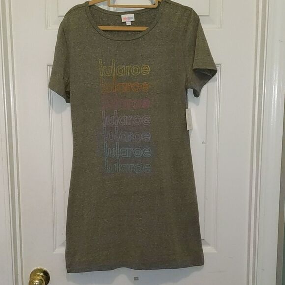 Lularoe gray rainbow print tunic Sz XS NWT - Picture 1 of 5